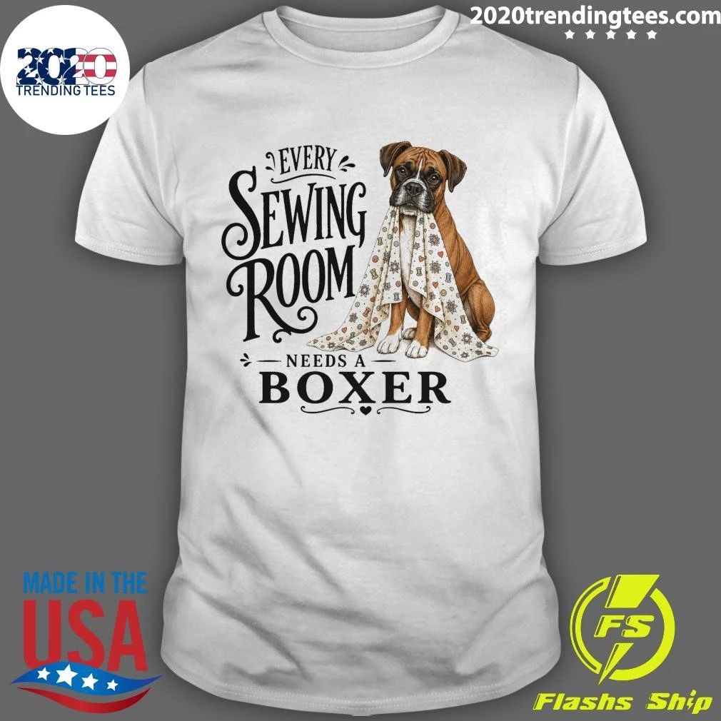 Dog Every Sewing Room Needs A Boxer Sewing Tee Shirt