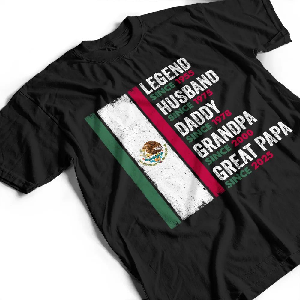 Legend Husband Papa Abuelo Mexican Father Grandfather - Personalized T Shirt