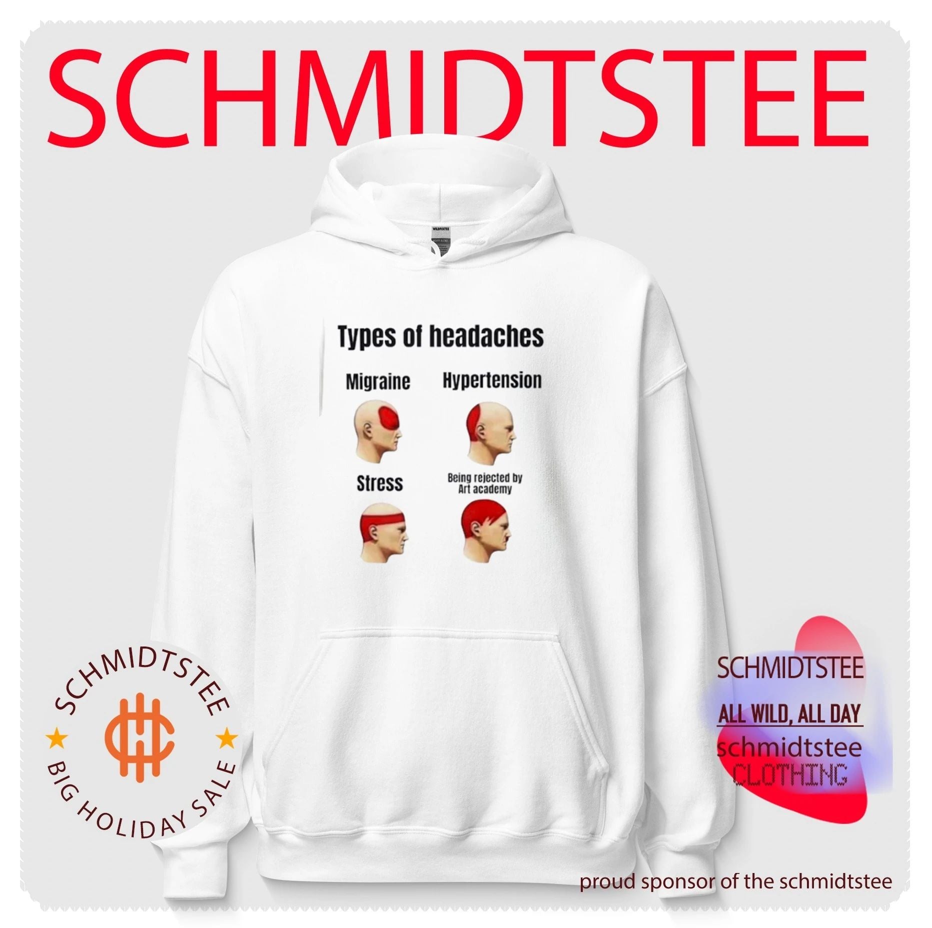 Types of headaches migraine hypertension stress being rejected by art academy shirt