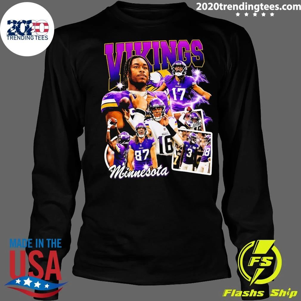 Fanatics Justin Jefferson Black Minnesota Vikings Notorious Player Shirt