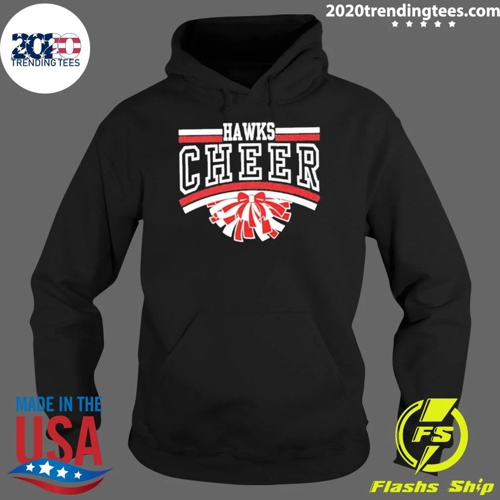 Hutchinson Hawks Cheer Maroon Glitter Shirt