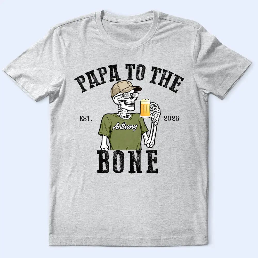 Dad To The Bone - Personalized T Shirt