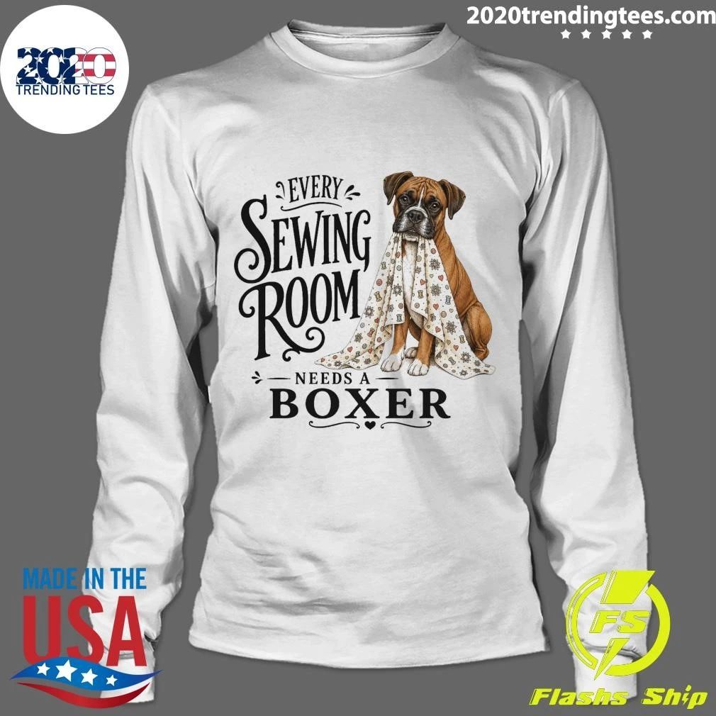 Dog Every Sewing Room Needs A Boxer Sewing Tee Shirt