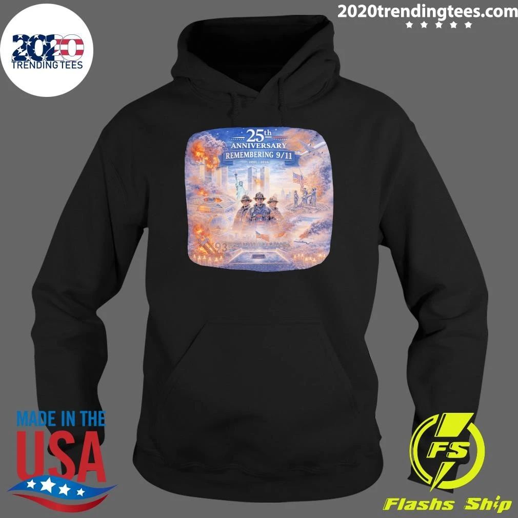 25th Anniversary Remembering 9-11 Memorial 2001-2026 Shirt