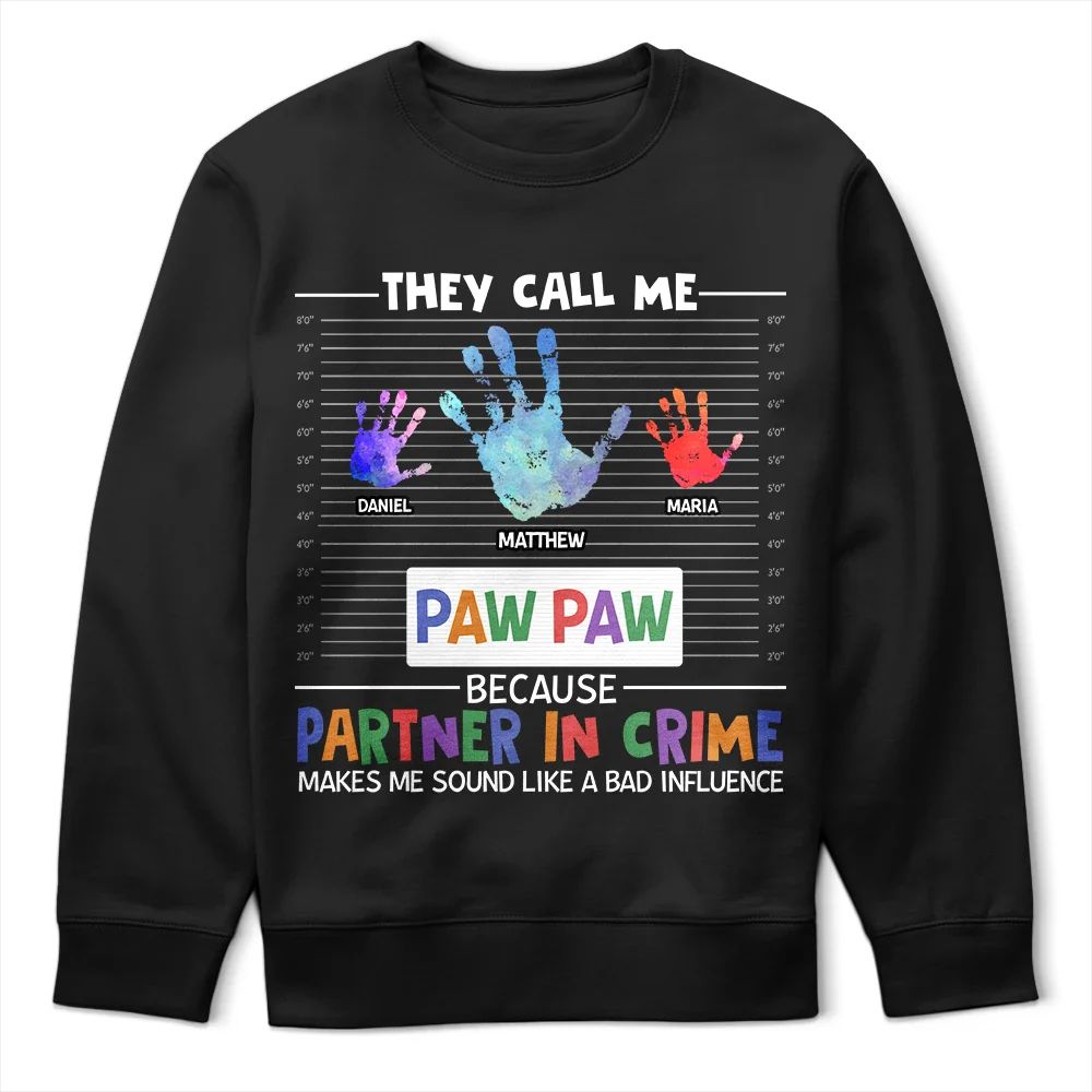 Dad Grandpa Partner In Crime - Personalized T Shirt