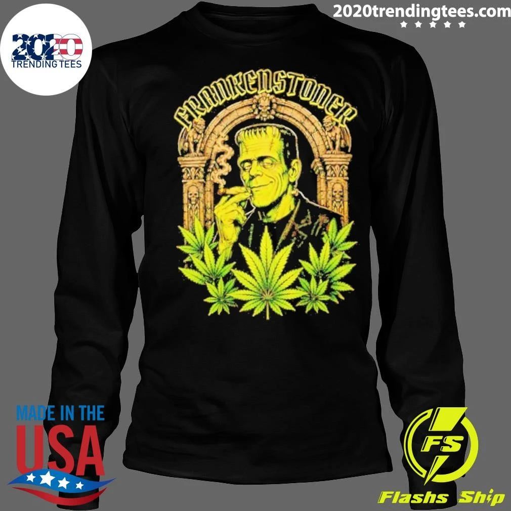 Frankenstoner Frankenstein Smoking Marijuana Shirt