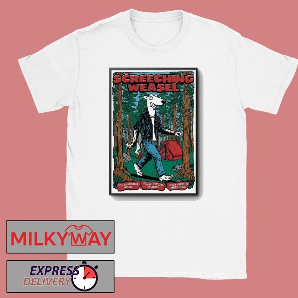 Screeching Weasel May 23 2026 The Oriental Theater Denver CO Poster shirt