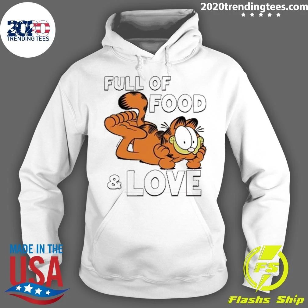 Garfield Full of Food and Love Oversized Shirt