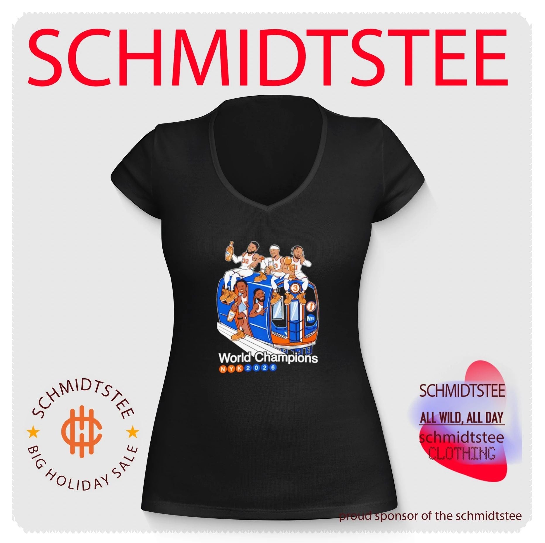 New York Knicks World Champions 2026 NYK train caricature shirt