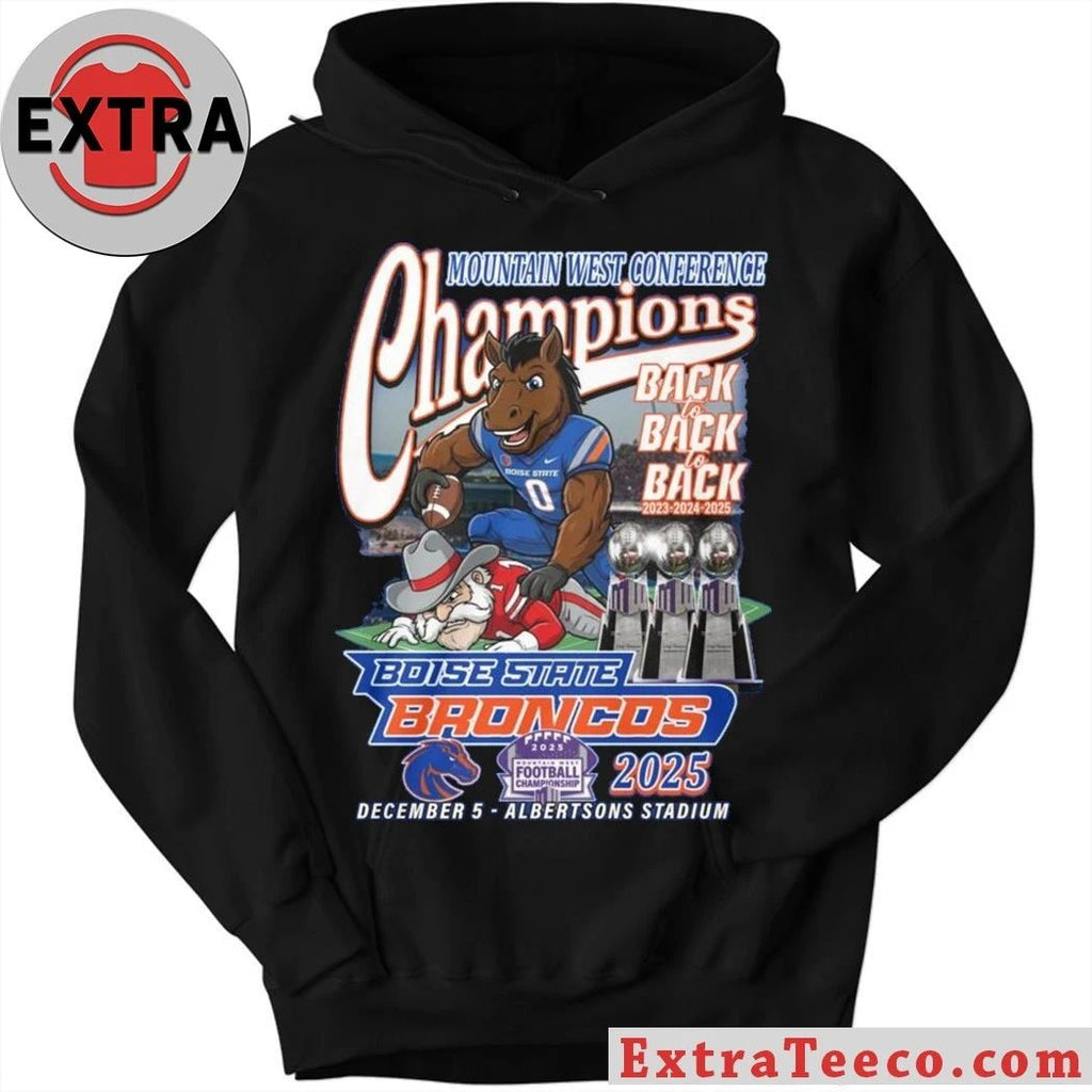 Boise State Broncos win the Mountain West Conference football Championship Back2Back 2025 December 5 Albertsons Stadium Shirt