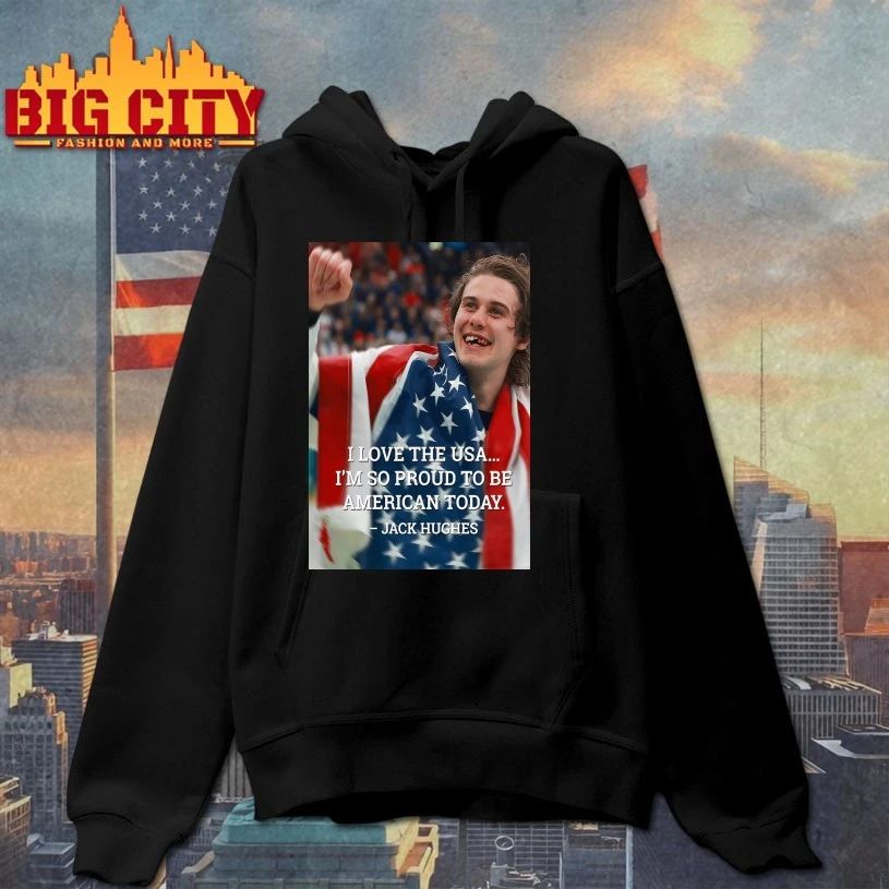 I Love The USA I’m So Proud To Be American Today Jack Hughes Poster T-shirt