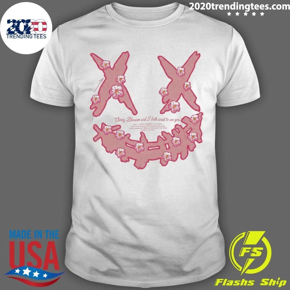 Kaos Ric Ricky Is Clown X Embroidery Sakura Pink Shirt