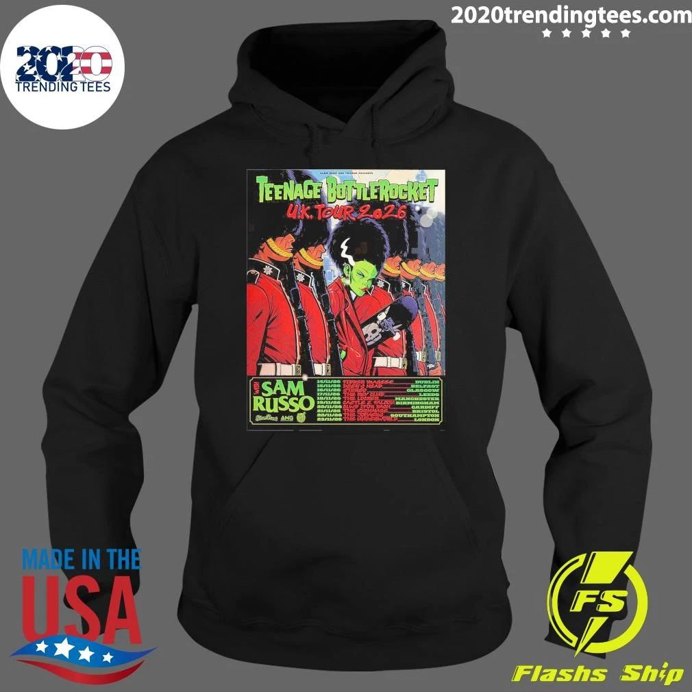 Sam Russo Teenage Bottlerocket UK Tour 2026 Shirt