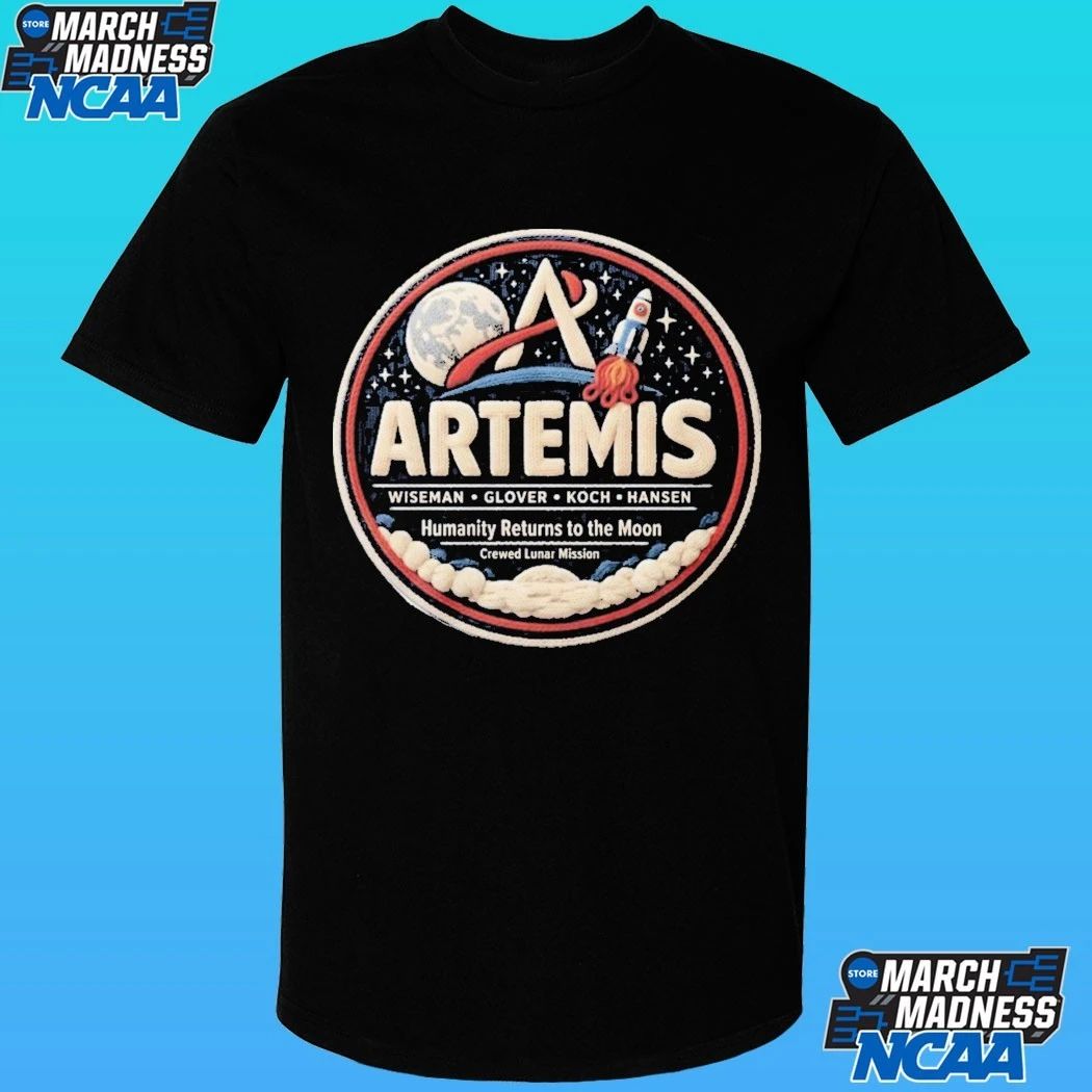 Artemis 2 Mission Faux Lunar Patch NASA Shirt