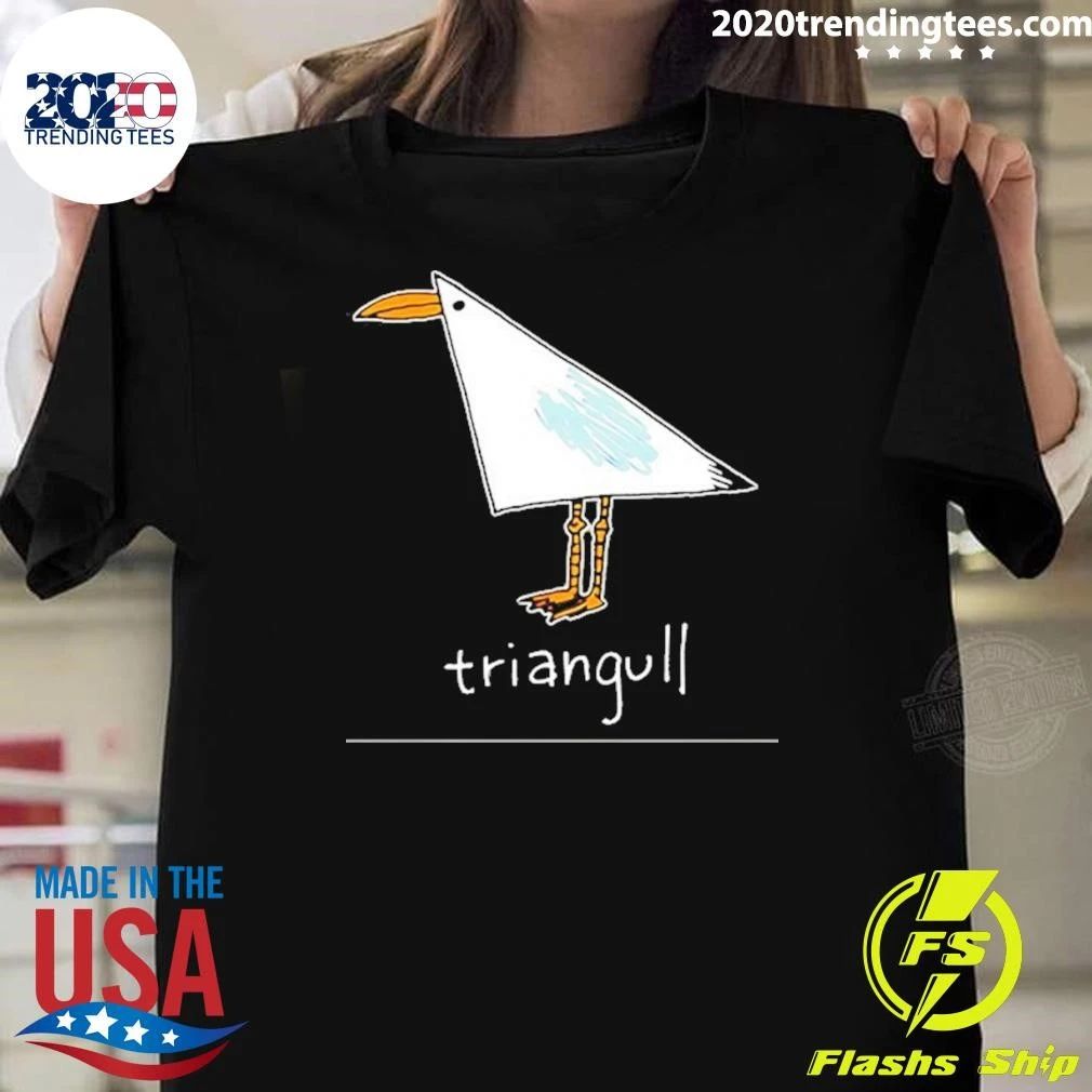 Triangull Seagull Triangle Bird Pun Minimalist Shirt