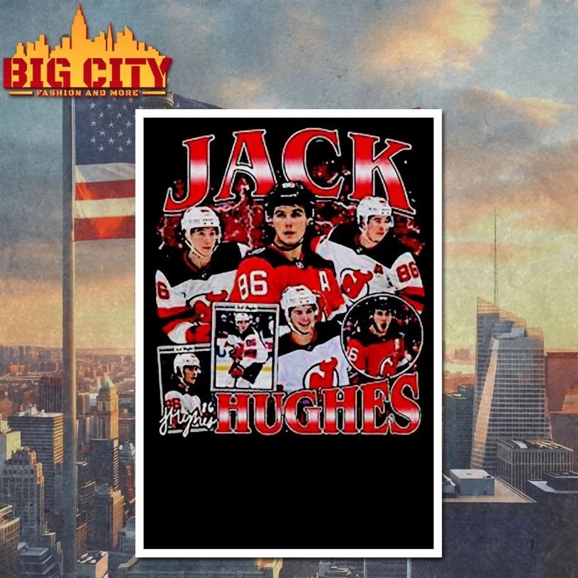 Jack Hughes Ice Hockey American Professional Hockey Championship T-shirt