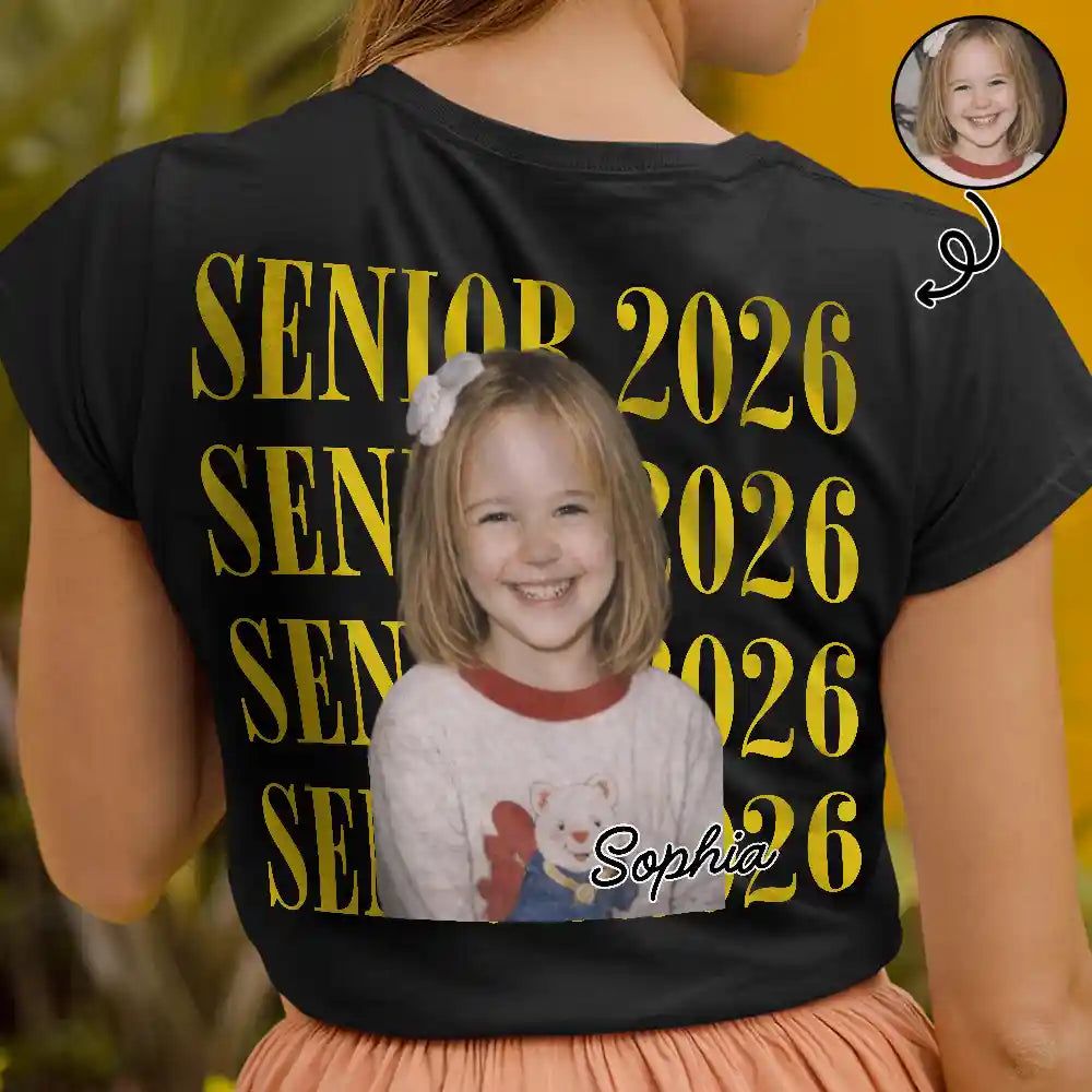 Custom Photo Senior Vintage Portrait - Personalized T Shirt