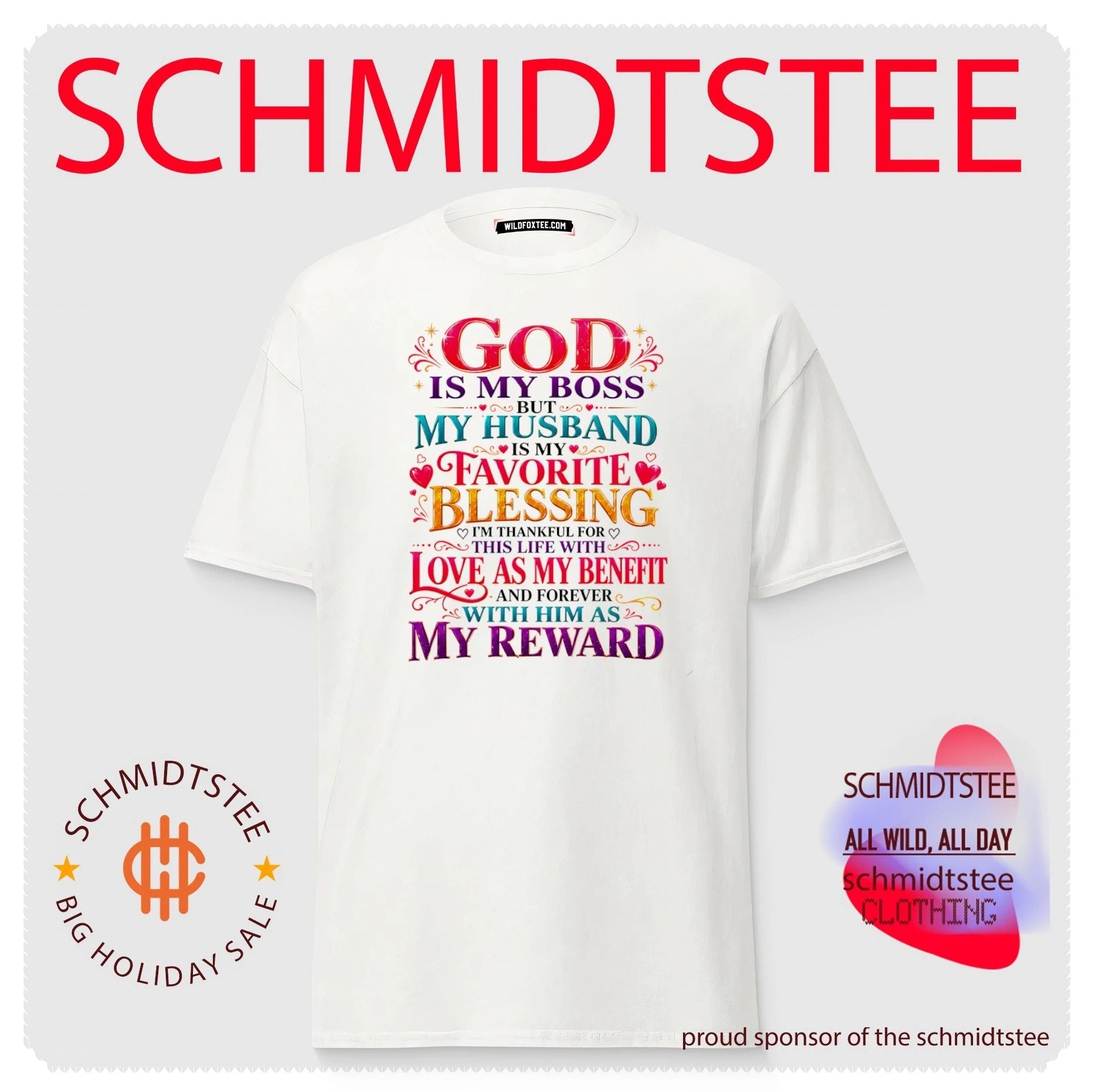 God is my boss but my husband is my favorite blessing I’m thankful for this life shirt