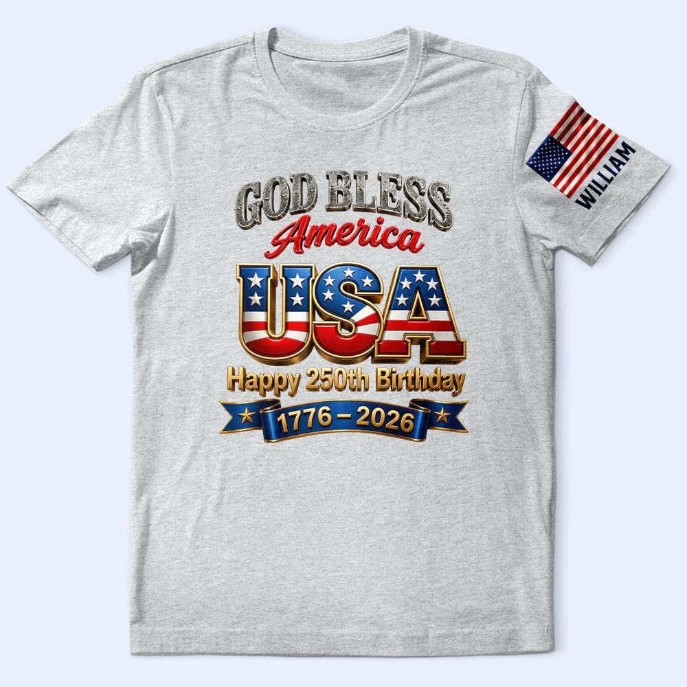 God Bless America - Personalized T Shirt