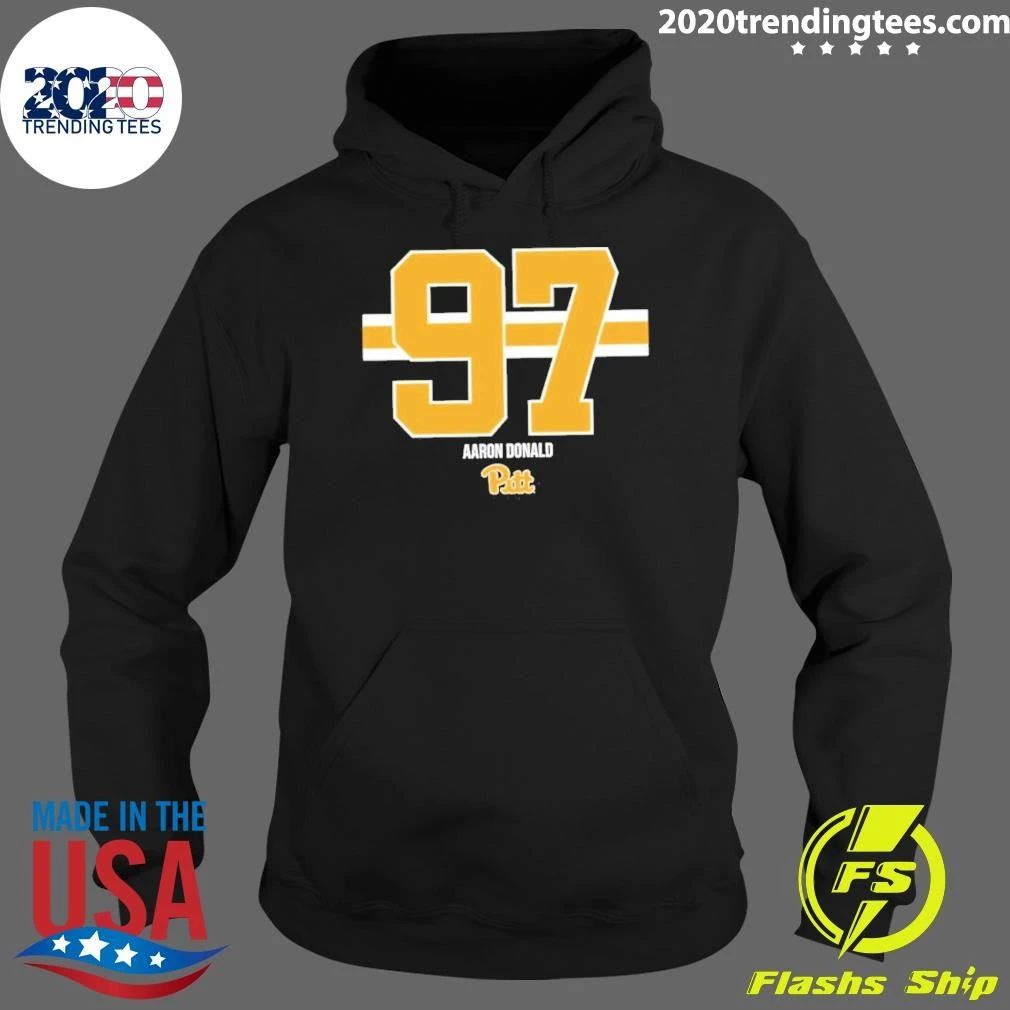 Aaron Donald 97 Pittsburgh Panthers Football Stripe Shirt