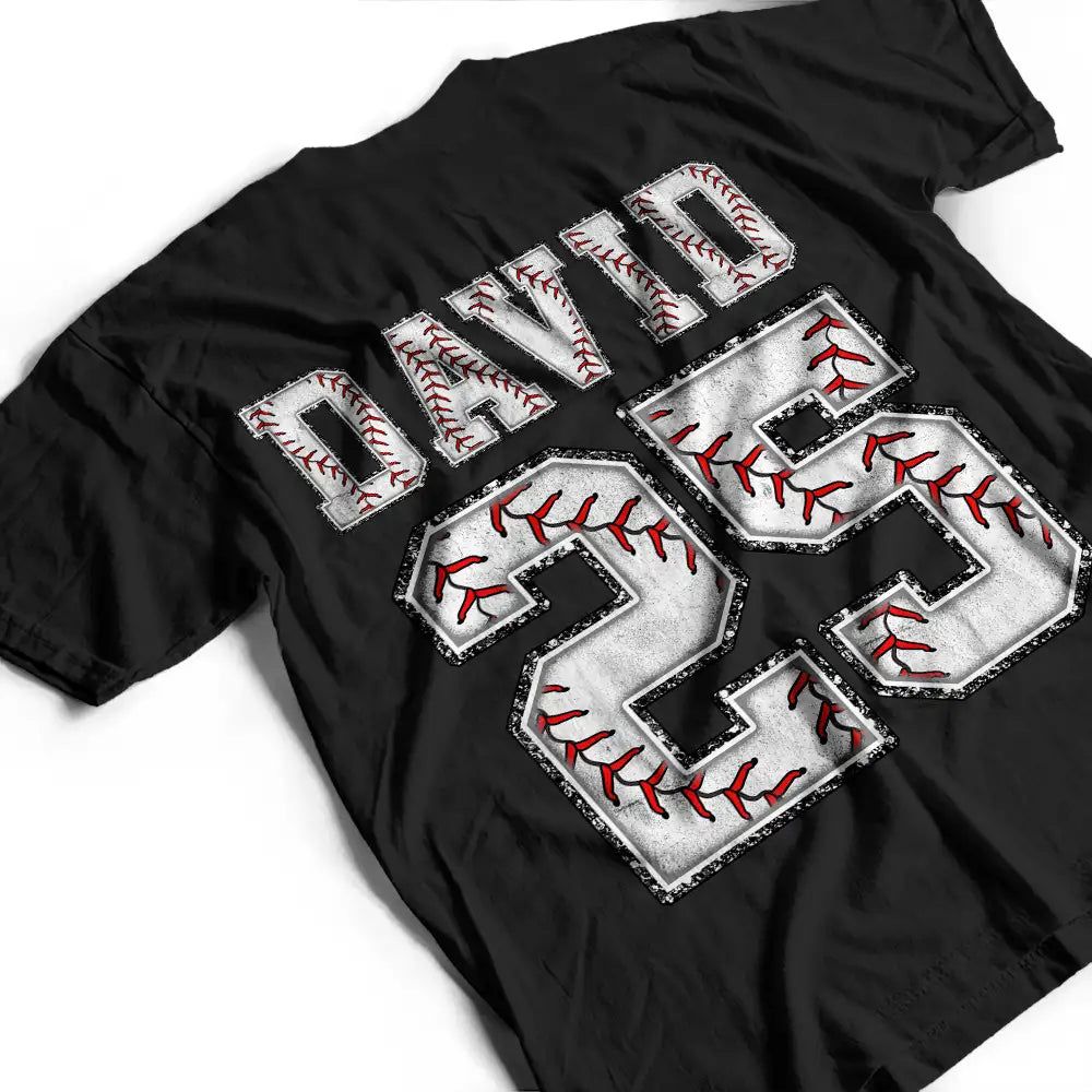 Baseball Dad Papa Crossed Arrows - Personalized T Shirt