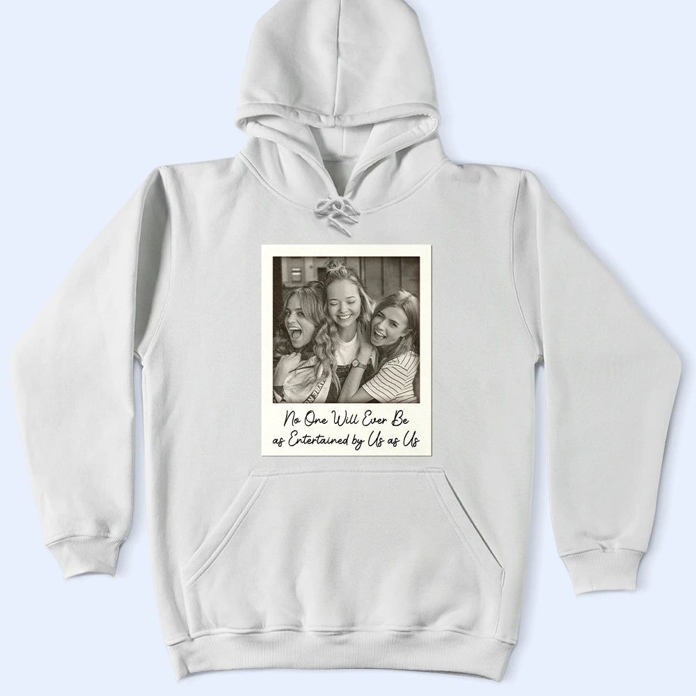 Custom Photo Besties Gray Scale Right In The Throat - Personalized T Shirt