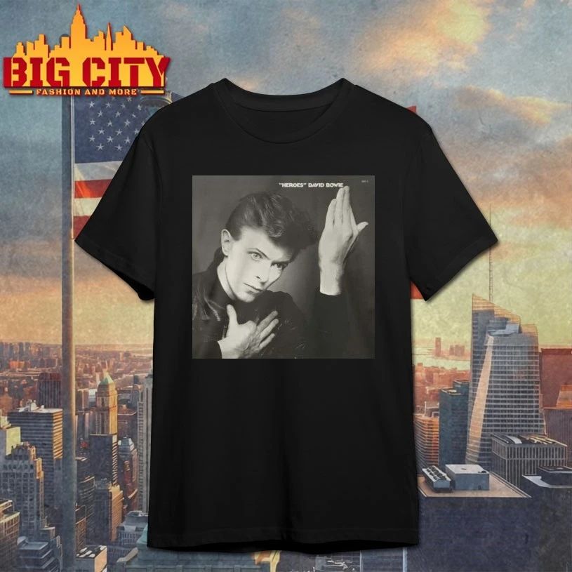 David Bowie Heroes poster t-shirt