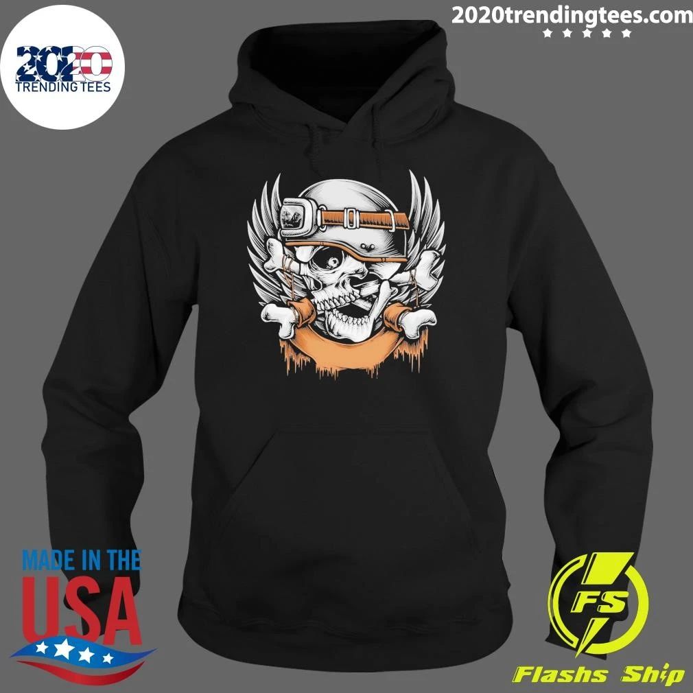 Crossing Skull Bikers Logo Illustration Shirt