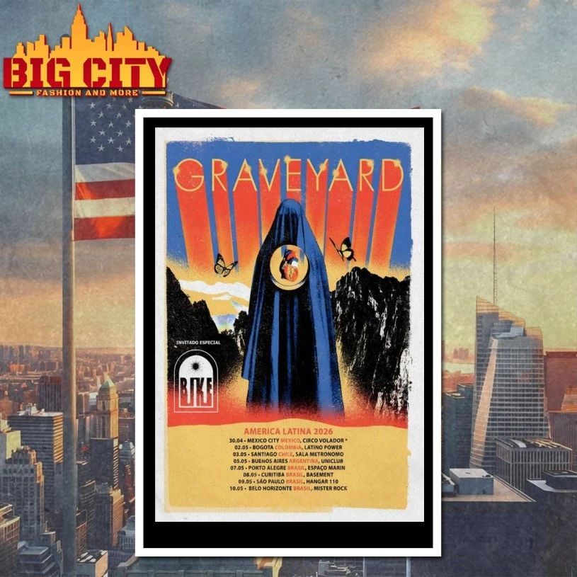 Graveyard America Latina 2026 Shows Poster T-shirt
