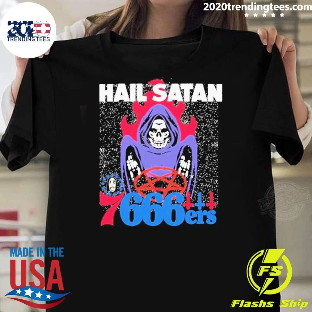 Hail Satan 666ers Philadelphia 76ers Nba Shirt