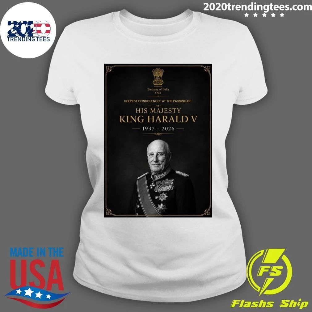 Deepest Condolences At The Passing Of His Majesty King Harald V 1937-2026 Shirt