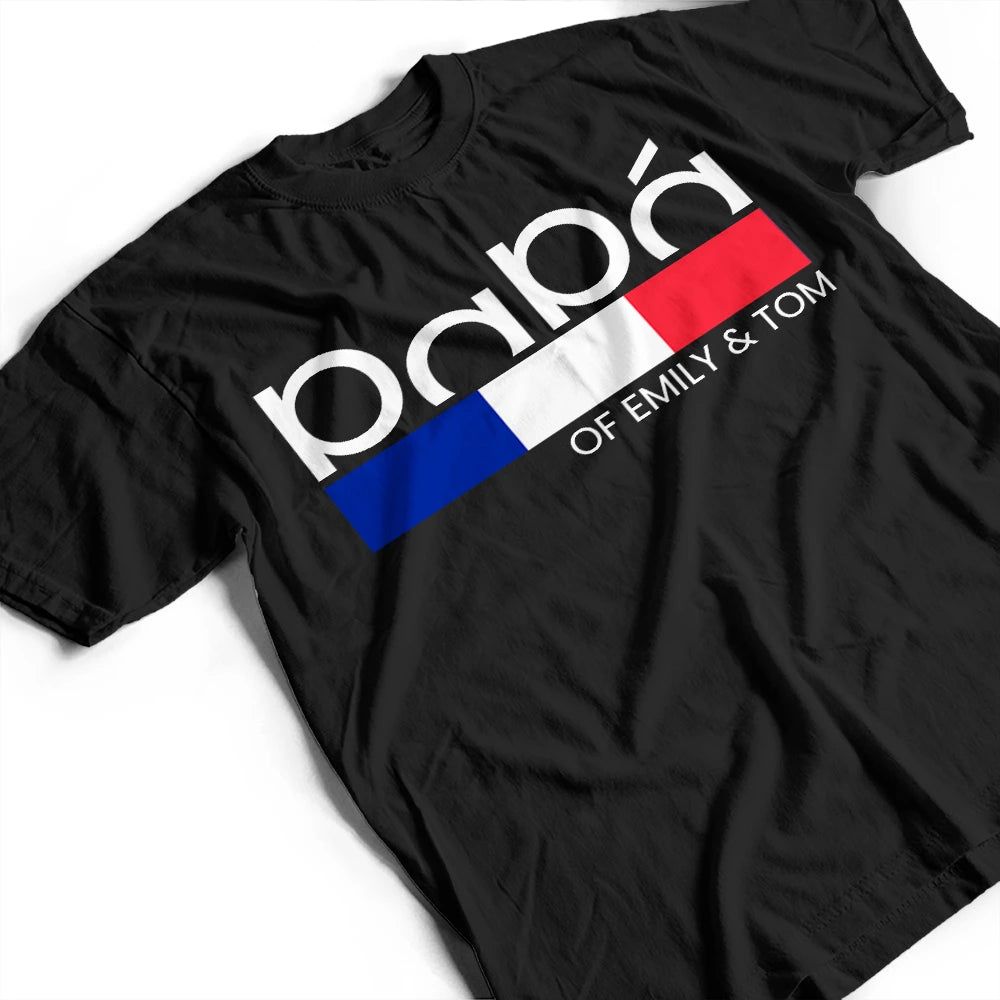 America Dad Of Kid Custom Name - Personalized T Shirt