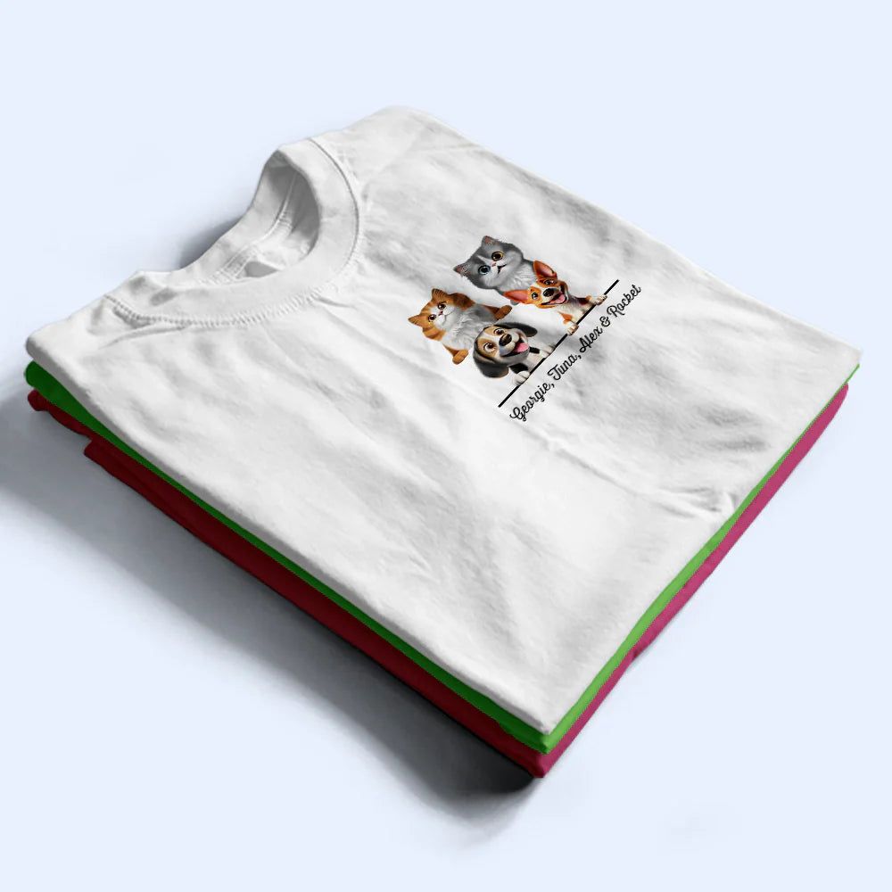Dog Cat Mom Dad Pet Lover 3D Effect - Personalized T Shirt