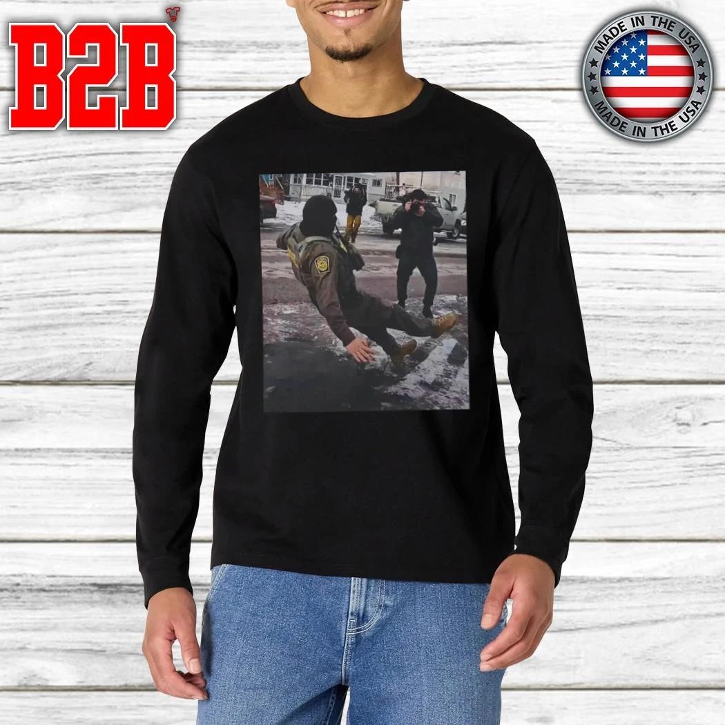 ICE Agent’s Epic Ice Slip Shirt