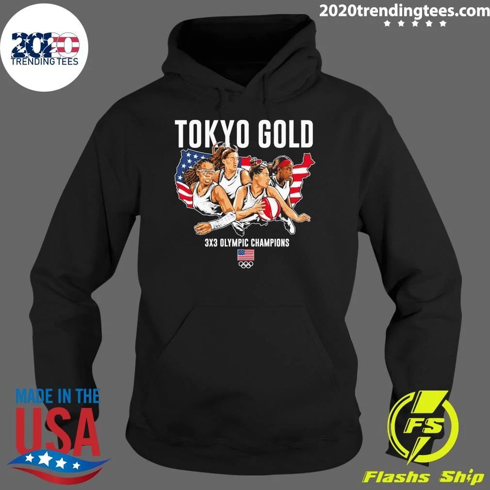 Team USA Tokyo Gold 3×3 Olympic Champions Shirt