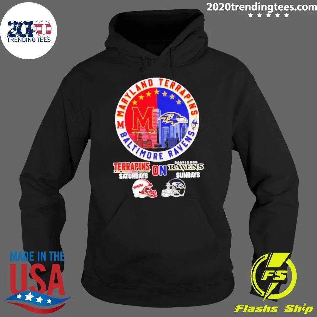 Maryland Terrapins And Baltimore Ravens Saturdays On Sundays Shirt