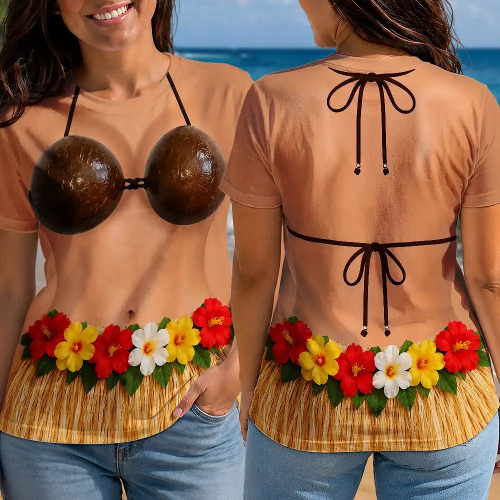 3D Funny Body Hula Dance - Personalized Full Print T Shirt