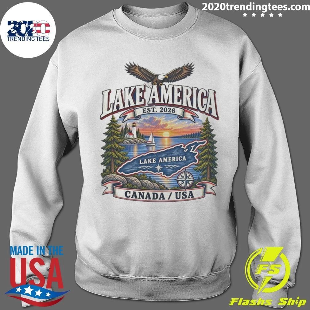 Lake America Est. 2026 Great Lakes Graphic Patriotic USA shirt