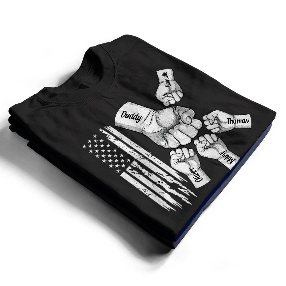 Dad The Man The Myth The Legend Stars & Stripes - Personalized T Shirt