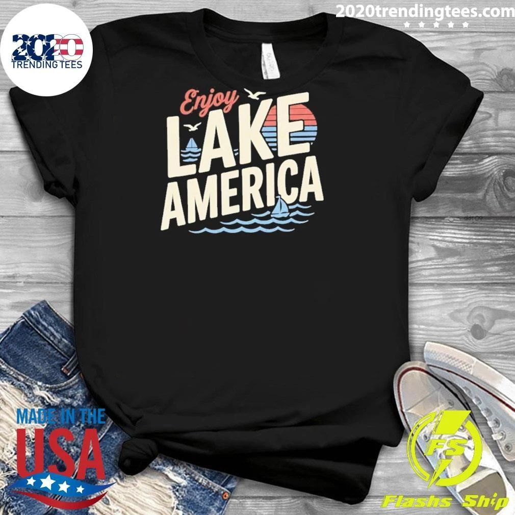 Enjoy Lake America Retro Sunset Shirt