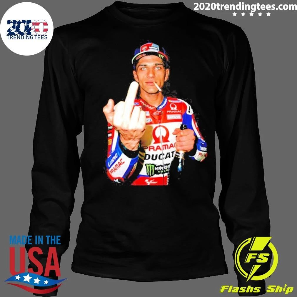 Jorge Martin Pramac Motogp Motorcycle Racing Middle Finger Beer And Smoking Shirt