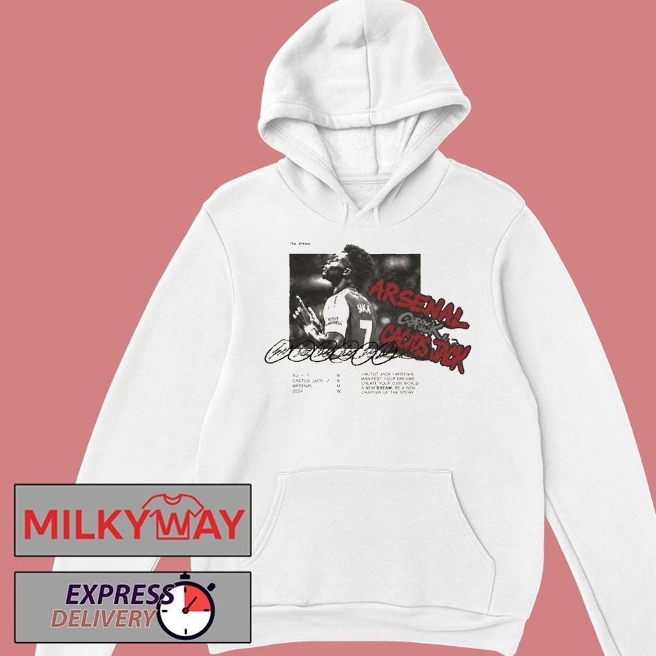 Travis Scott X Arsenal Cactus Jack Bukayo Saka Graphic T-Shirt