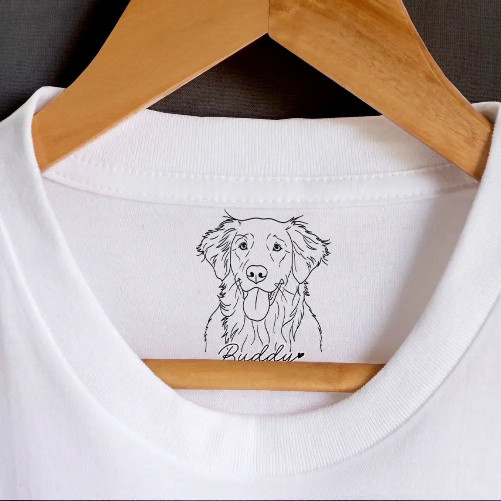 Custom Photo Pencil Sketch Art Family Dog Cat Portrait - Personalized T Shirt