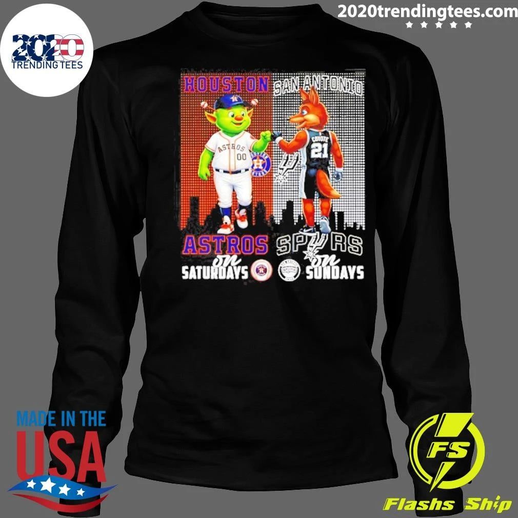 Houston Astros On Saturdays And San Antonio Spurs On Sundays Shirt