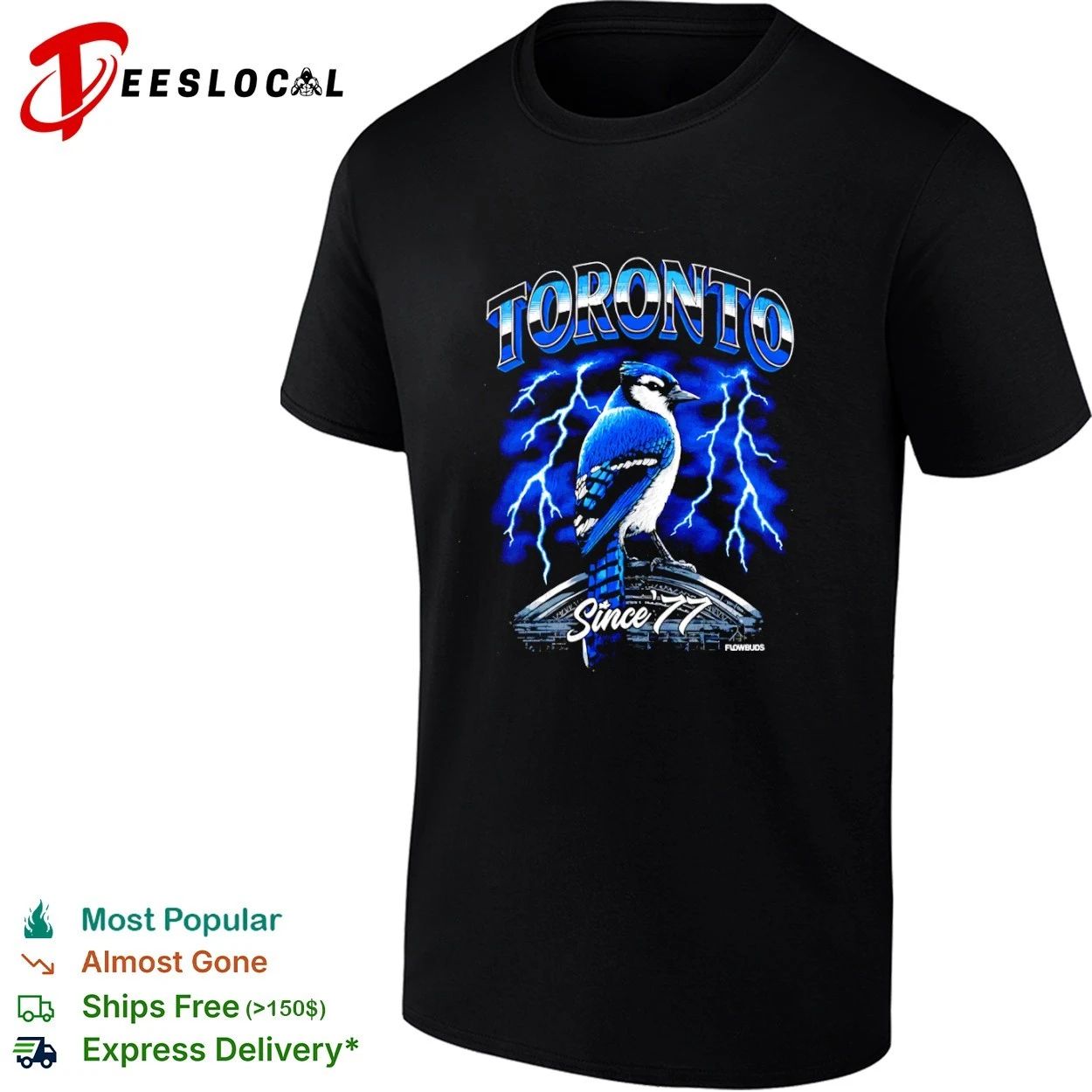 Toronto Blue Jays Since 77 Lightning Bird T-shirt