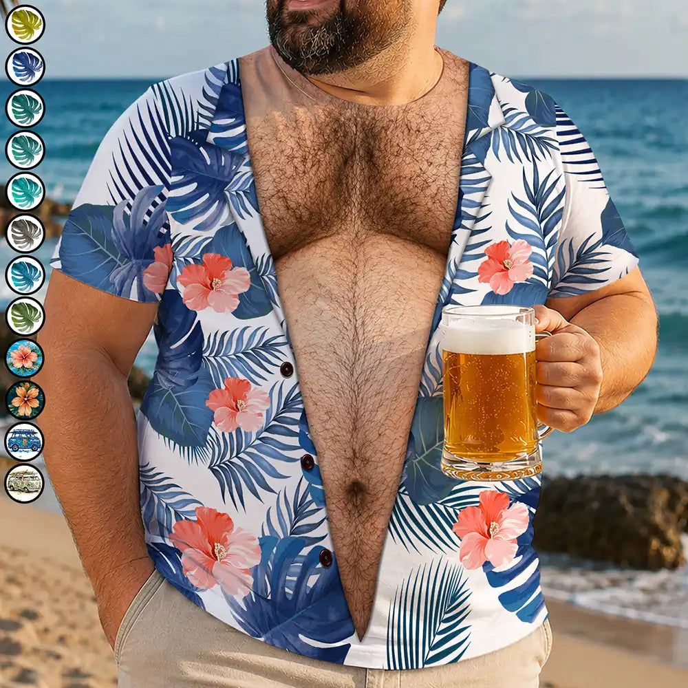 Funny Hairy Muscle Body Summer Vibe - Personalized Full Print T Shirt