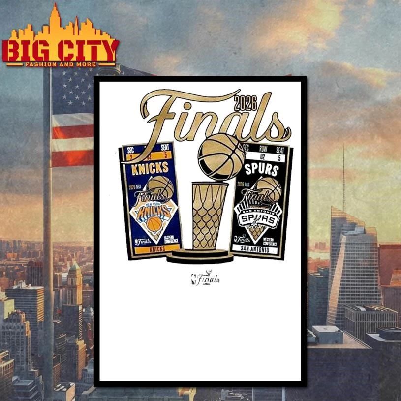 New York Knicks Vs San Antonio Spurs 2026 NBA Finals Ticket Matchup Shirt