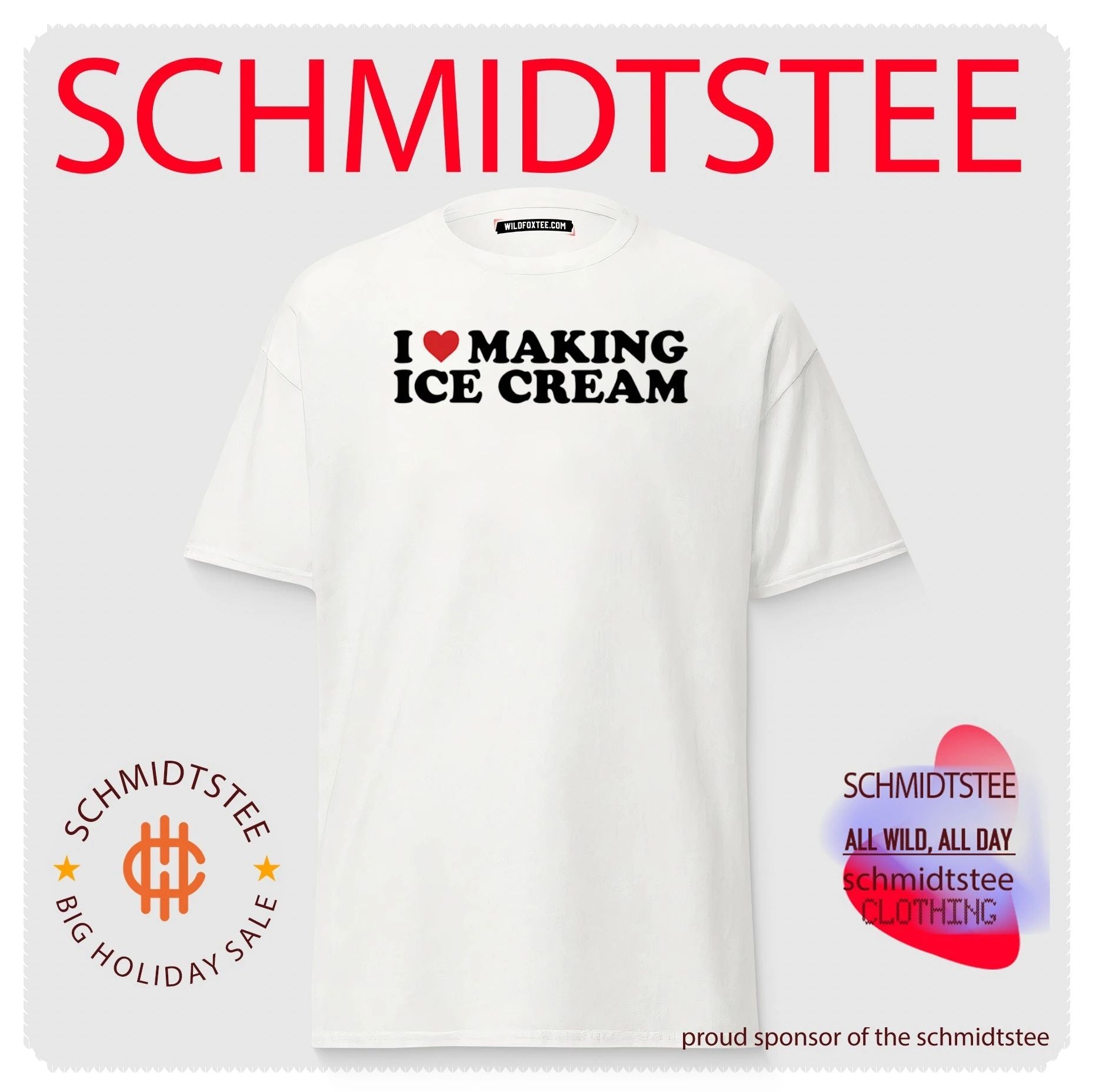 I love Making Ice Cream heart shirt