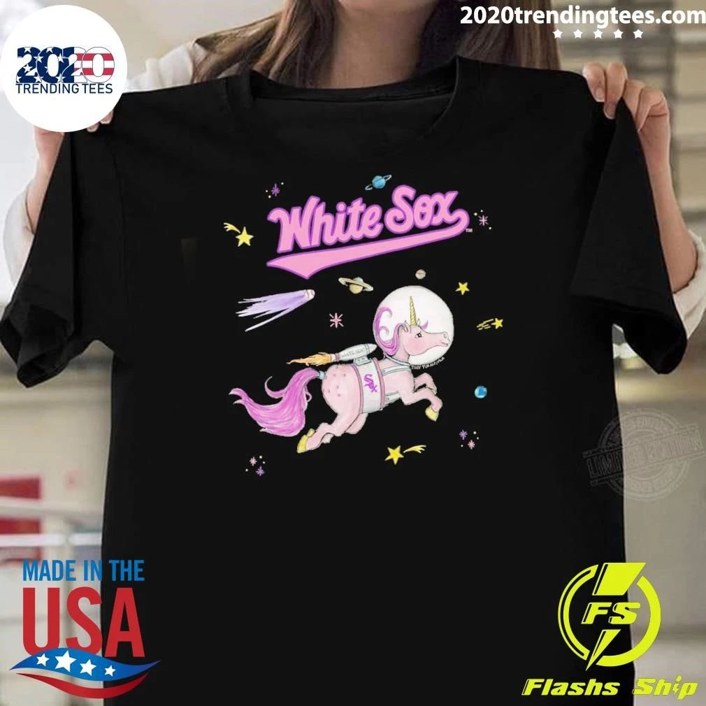 Chicago White Sox Tiny Turnip Youth Space Unicorn Shirt