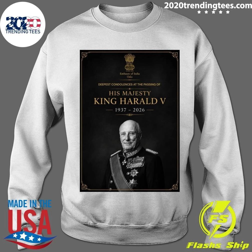 Deepest Condolences At The Passing Of His Majesty King Harald V 1937-2026 Shirt